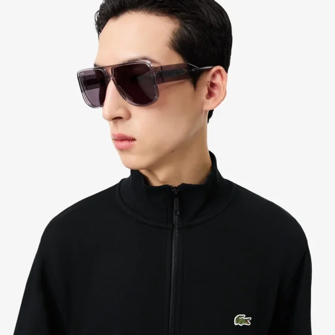 Fleece-sweatshirt med glidelås for menn