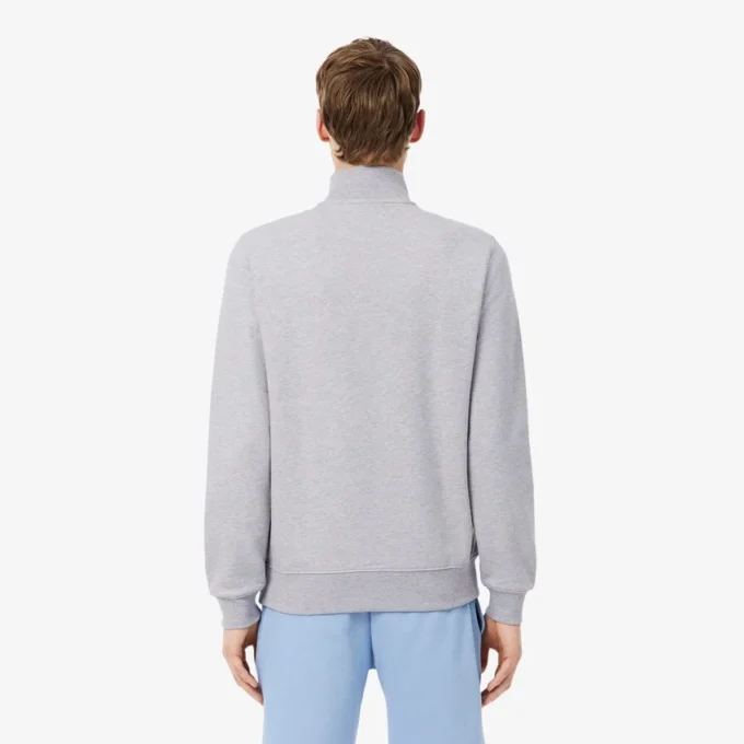Fleece-sweatshirt med glidelås for menn