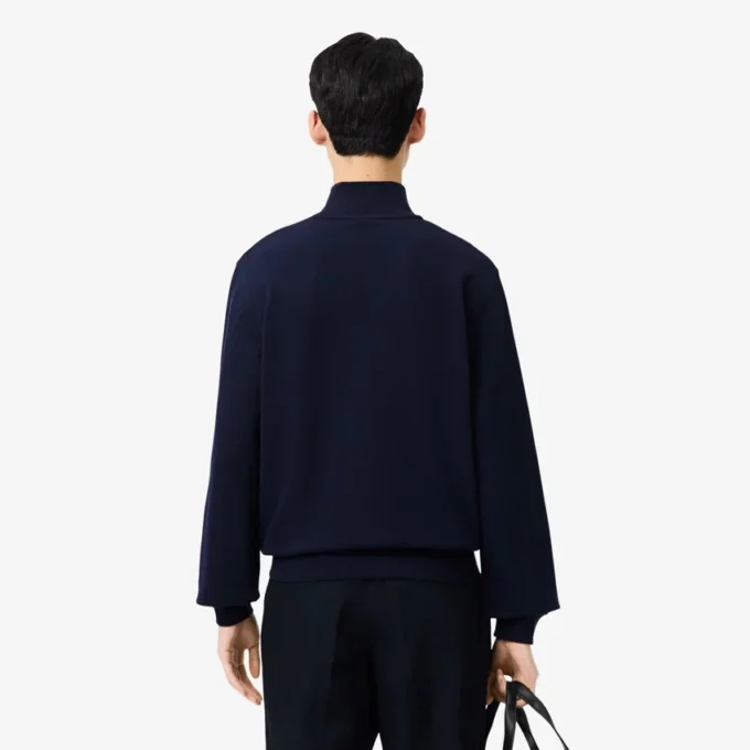 Fleece-sweatshirt med glidelås for menn