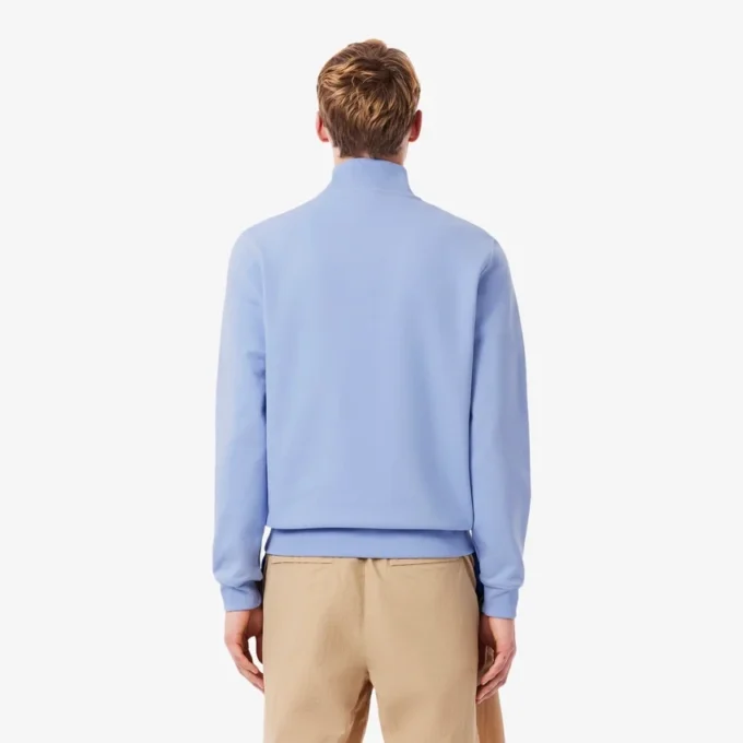 Fleece-sweatshirt med glidelås for menn
