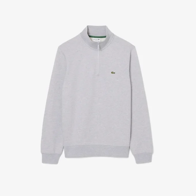 Fleece-sweatshirt med glidelås for menn