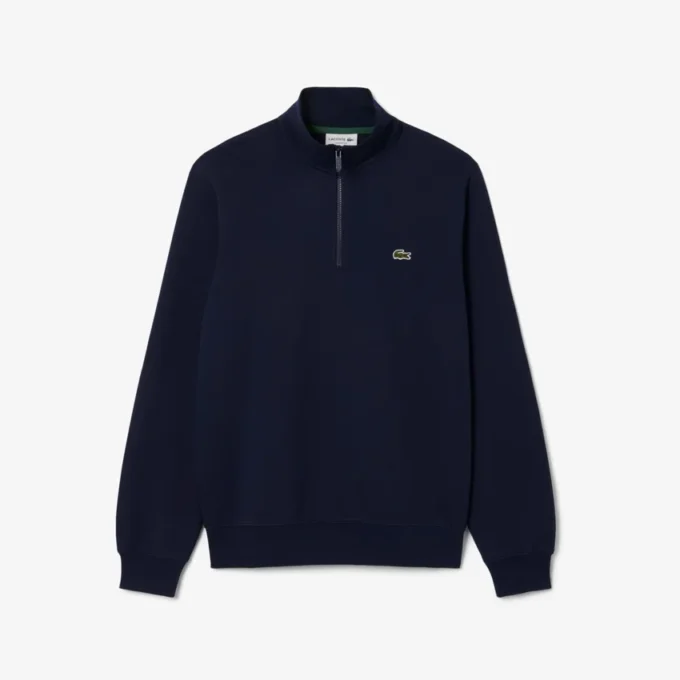 Fleece-sweatshirt med glidelås for menn