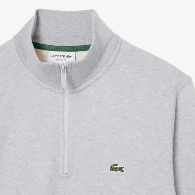 Fleece-sweatshirt med glidelås for menn