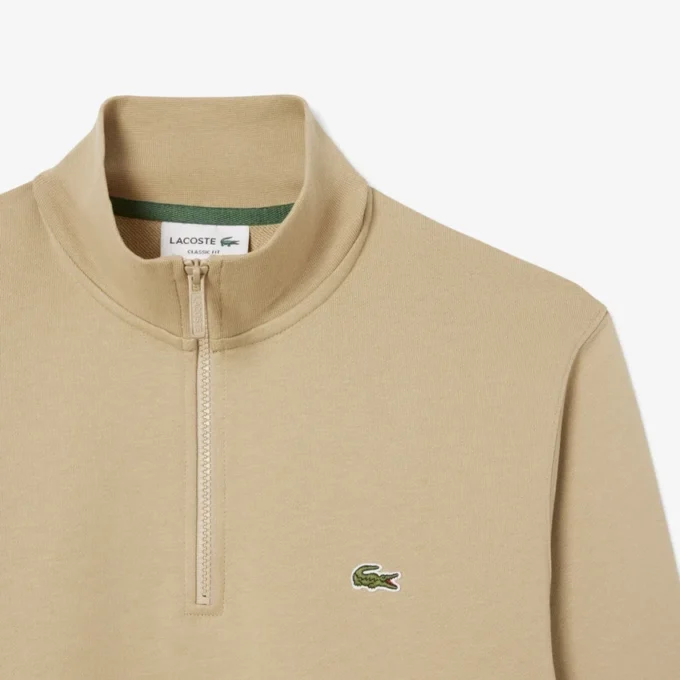 Fleece-sweatshirt med glidelås for menn