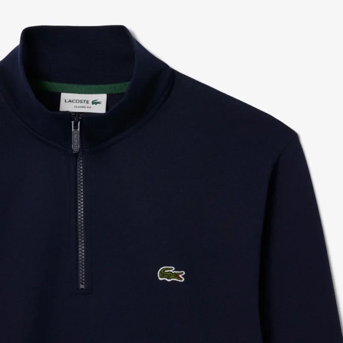 Fleece-sweatshirt med glidelås for menn