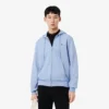Fleece-sweatshirt med glidelås i klassisk passform for menn