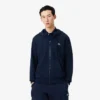 Fleece-sweatshirt med glidelås i klassisk passform for menn