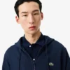 Fleece-sweatshirt med glidelås i klassisk passform for menn