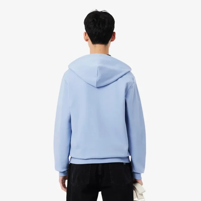 Fleece-sweatshirt med glidelås i klassisk passform for menn