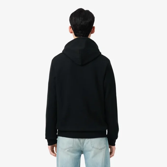 Fleece-sweatshirt med glidelås i klassisk passform for menn