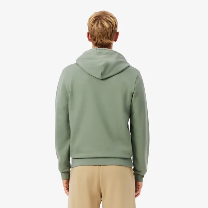 Fleece-sweatshirt med glidelås i klassisk passform for menn