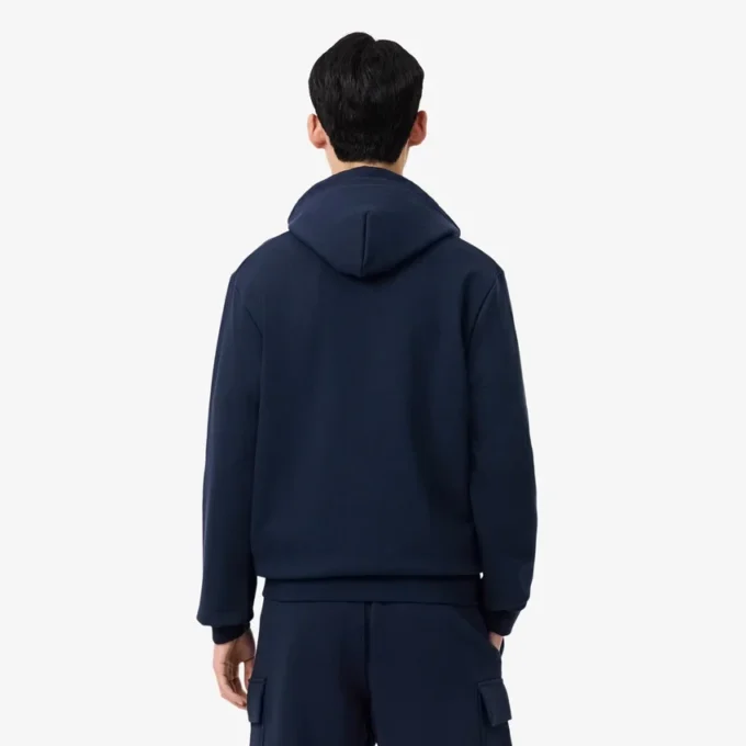 Fleece-sweatshirt med glidelås i klassisk passform for menn