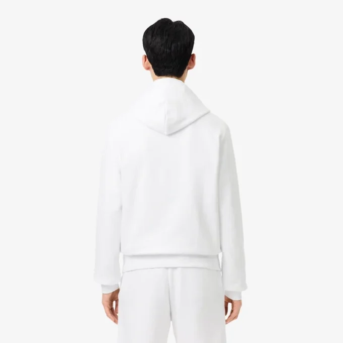 Fleece-sweatshirt med glidelås i klassisk passform for menn
