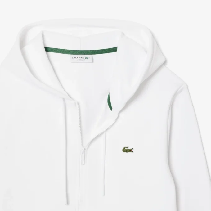 Fleece-sweatshirt med glidelås i klassisk passform for menn