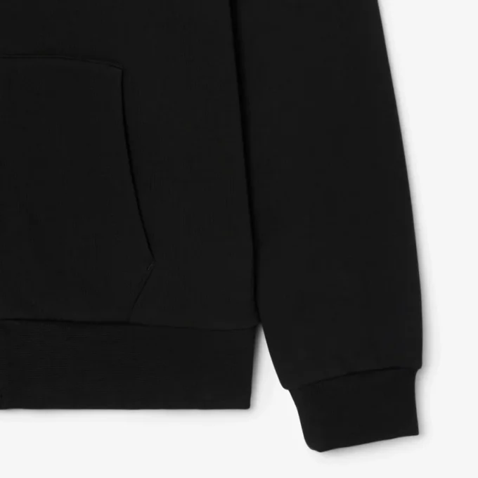 Fleece-sweatshirt med glidelås i klassisk passform for menn