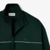 Fleece-sweatshirt med glidelås og sateng-effekt for menn