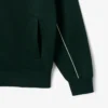 Fleece-sweatshirt med glidelås og sateng-effekt for menn
