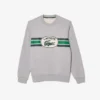 Fleece-sweatshirt med grafisk trykk for menn