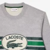 Fleece-sweatshirt med grafisk trykk for menn