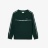 Fleece-sweatshirt med logo og striper for gutter