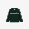 Fleece-sweatshirt med logo-striper for gutter