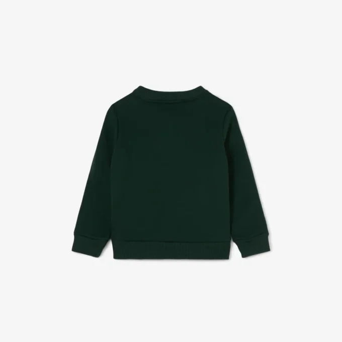 Fleece-sweatshirt med logo-striper for gutter