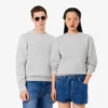 Fleece-sweatshirt med preg