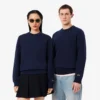 Fleece-sweatshirt med preg