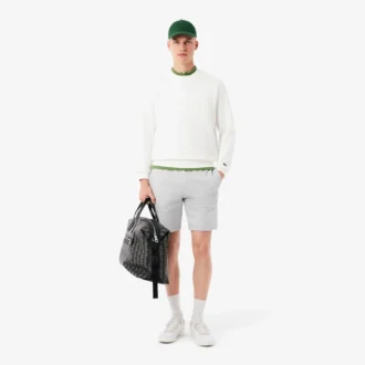 Fleece-sweatshirt med preg