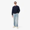 Fleece-sweatshirt med preg