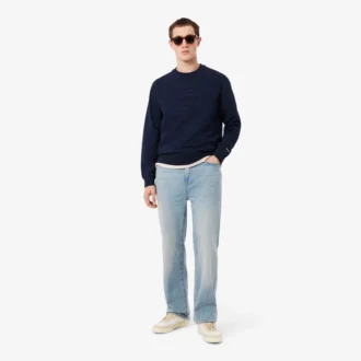 Fleece-sweatshirt med preg