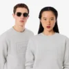 Fleece-sweatshirt med preg