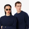 Fleece-sweatshirt med preg