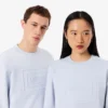 Fleece-sweatshirt med preg