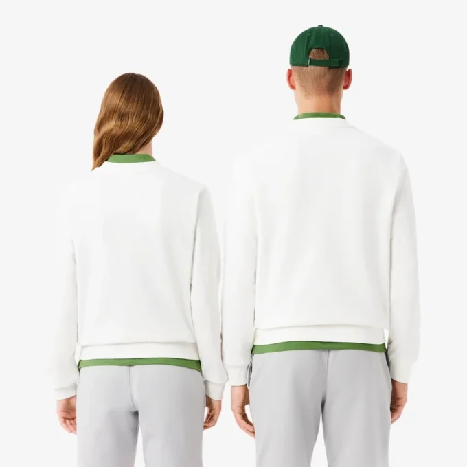 Fleece-sweatshirt med preg