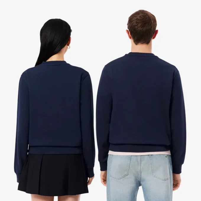 Fleece-sweatshirt med preg
