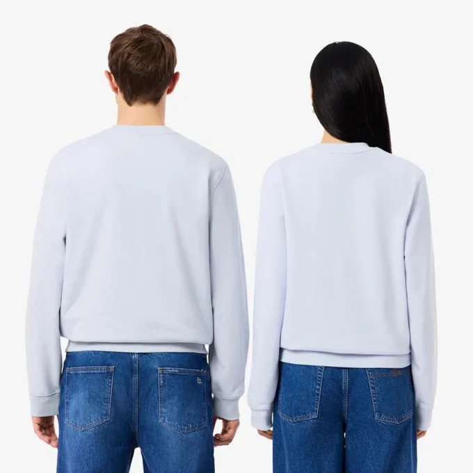Fleece-sweatshirt med preg