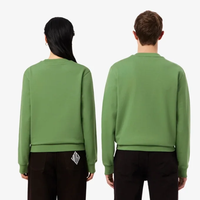 Fleece-sweatshirt med preg