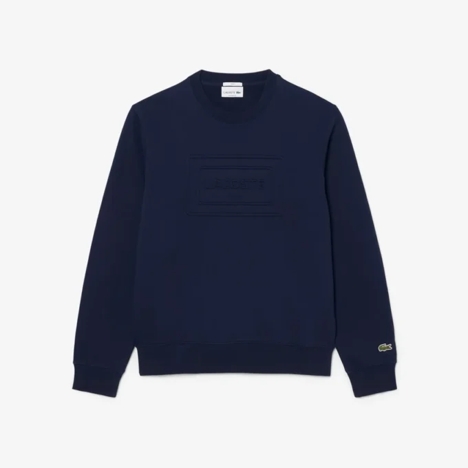 Fleece-sweatshirt med preg