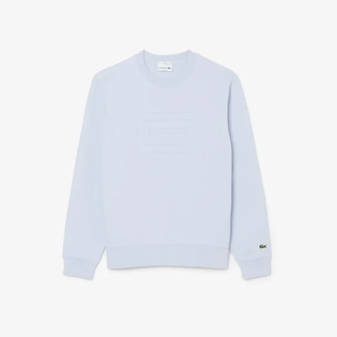 Fleece-sweatshirt med preg