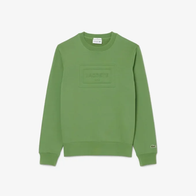 Fleece-sweatshirt med preg