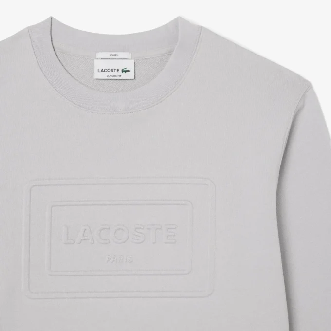 Fleece-sweatshirt med preg