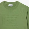 Fleece-sweatshirt med preg