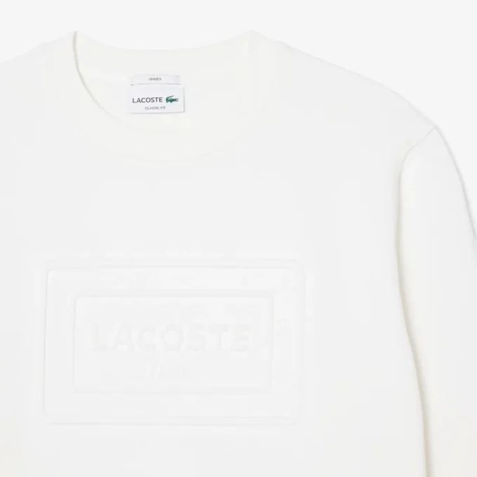 Fleece-sweatshirt med preg