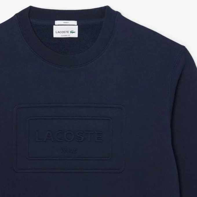 Fleece-sweatshirt med preg