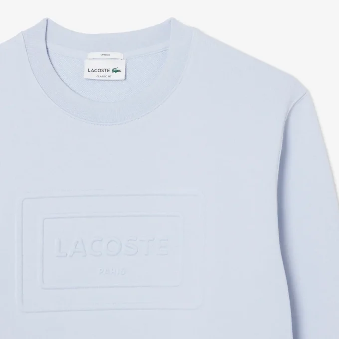 Fleece-sweatshirt med preg