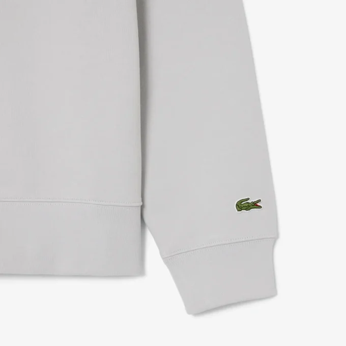 Fleece-sweatshirt med preg