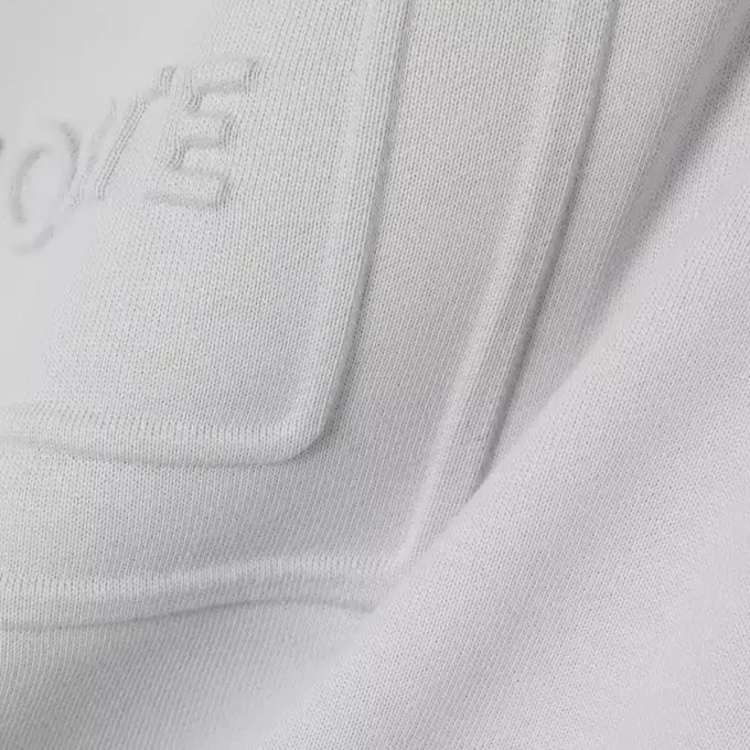 Fleece-sweatshirt med preg