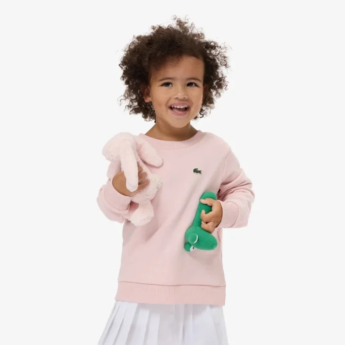Fleece-sweatshirt med rund hals for barn