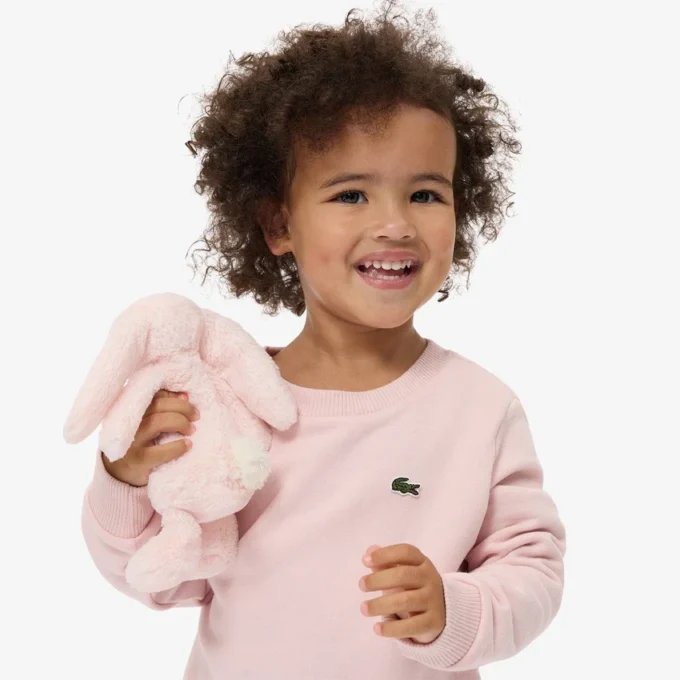 Fleece-sweatshirt med rund hals for barn